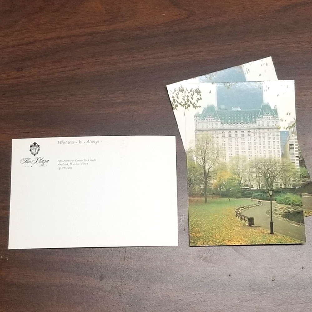 Plaza Hotel post cards - 3 total